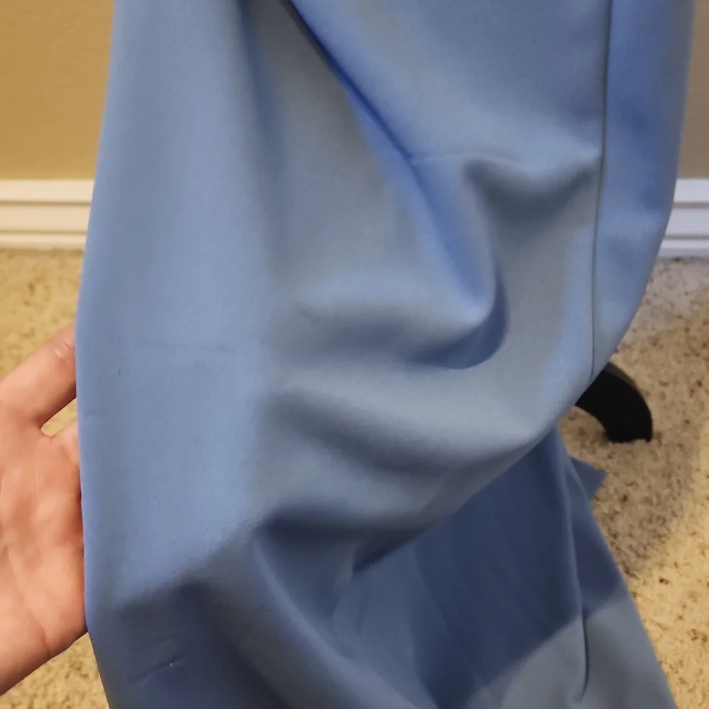 Off-Shoulder Dusty Blue Formal Wedding Gown - Picture 10 of 10